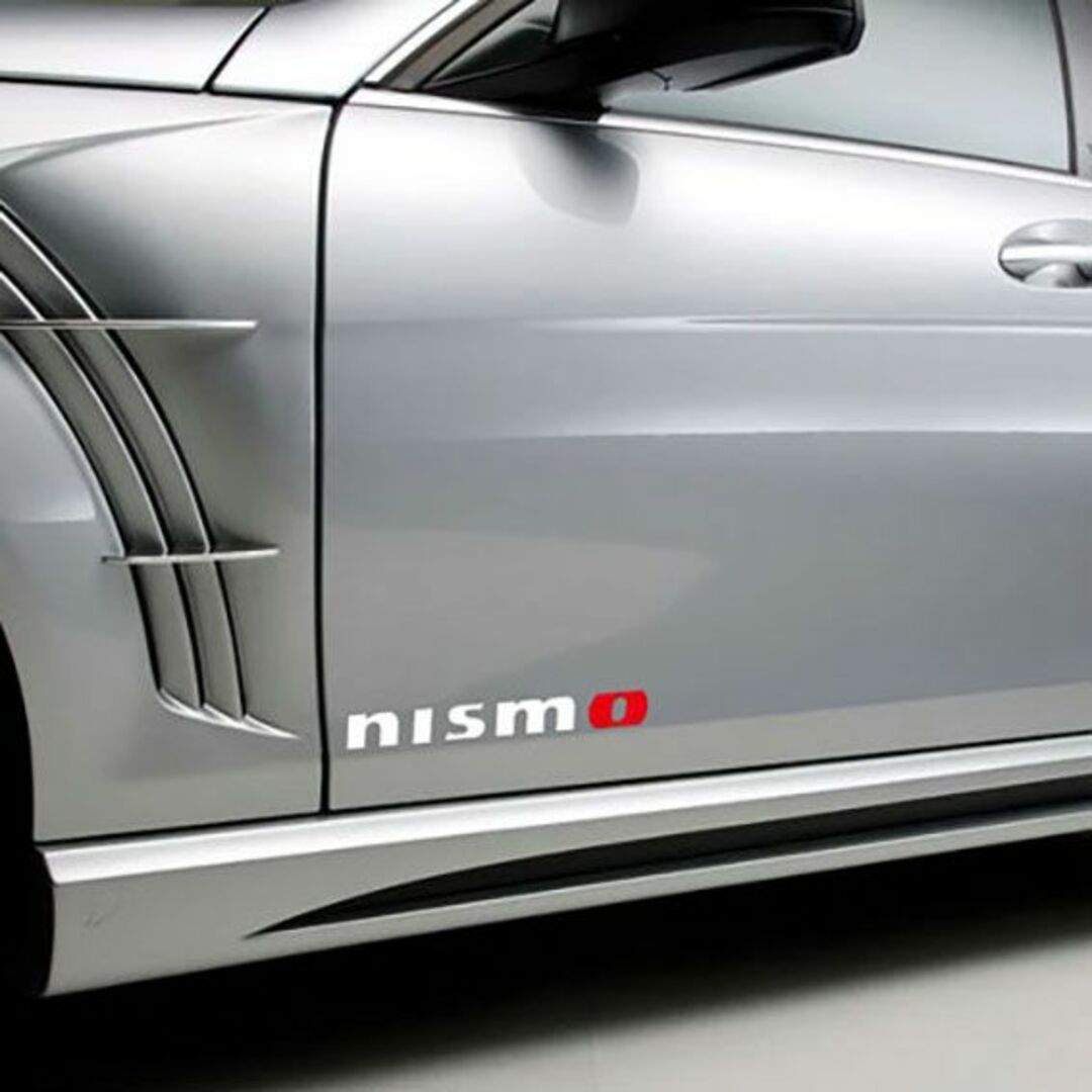 nismo(ニスモ)のnismo ニスモ　ステッカー　デカール　白文字　２枚セット 自動車/バイクの自動車(車外アクセサリ)の商品写真