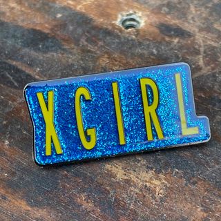 エックスガール(X-girl)の★ X - Girl Blue ラメ ブランド PINS ★(ブローチ/コサージュ)