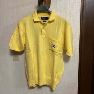 ポロラルフローレン(POLO RALPH LAUREN)のポロラルフローレン　イエローコットン・サマーニット(たぶん未使用、実家保管品)(ニット/セーター)