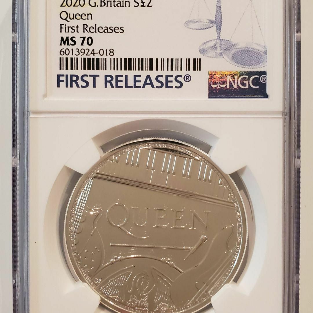 美術品/アンティーク最高鑑定 NGC MS 70 イギリス 2020 Queen 2ポンド 銀貨