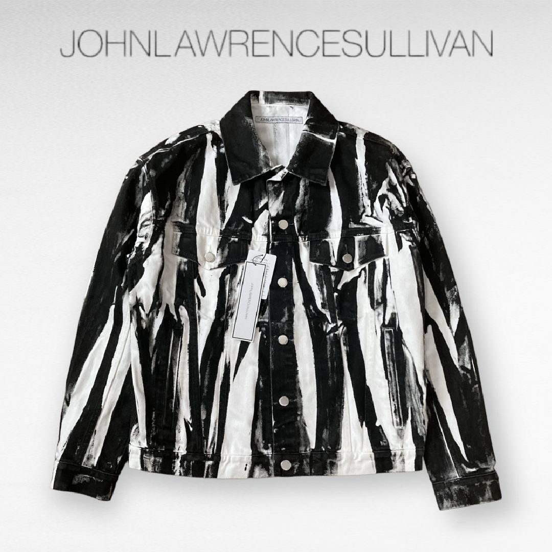 新品 定価約6万 JOHN LAWRENCE SULLIVAN デニムジャケットBlack×WhiteSize