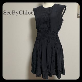 シーバイクロエ(SEE BY CHLOE)の【美品】see by Chloe シーバイクロエ シルク シフォン ワンピース(ひざ丈ワンピース)