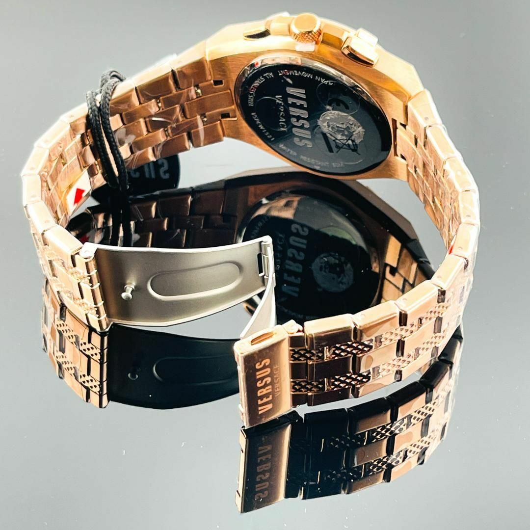 新品・送料無料 Versus Versace メンズ高級腕時計 銀/青 AA53