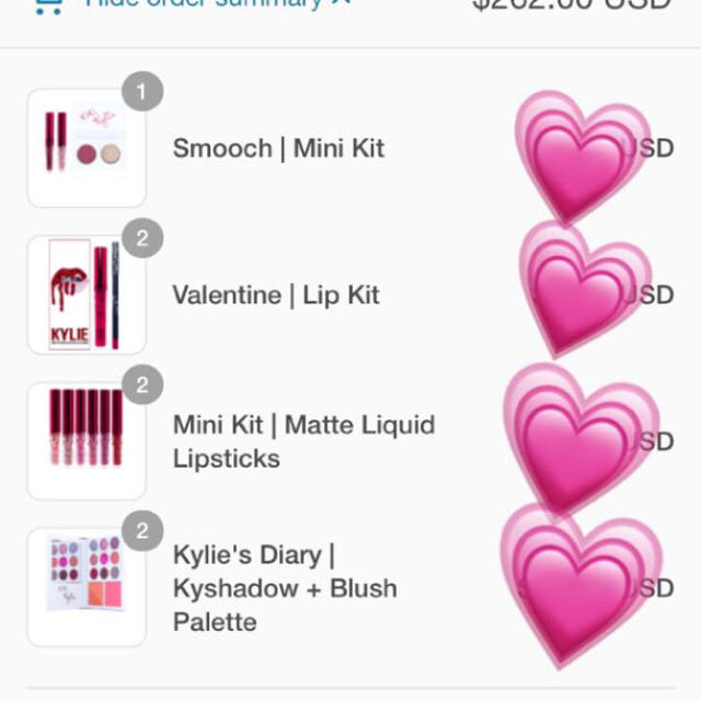 Valentine限定♡kylie cosmetics mini lip kit