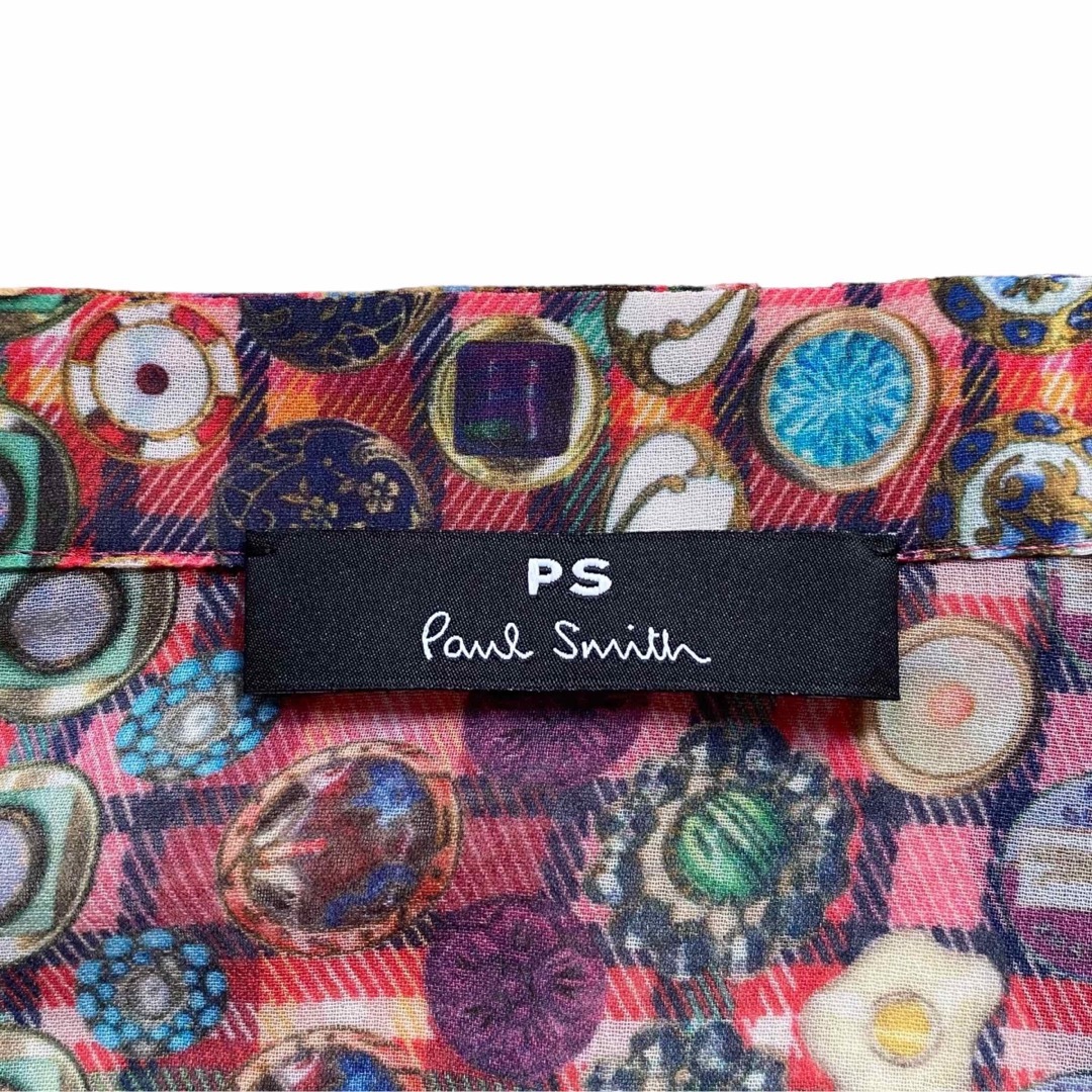 希少 美品 Paul Smith 宝石柄 PSロゴ インナー付きワンピース