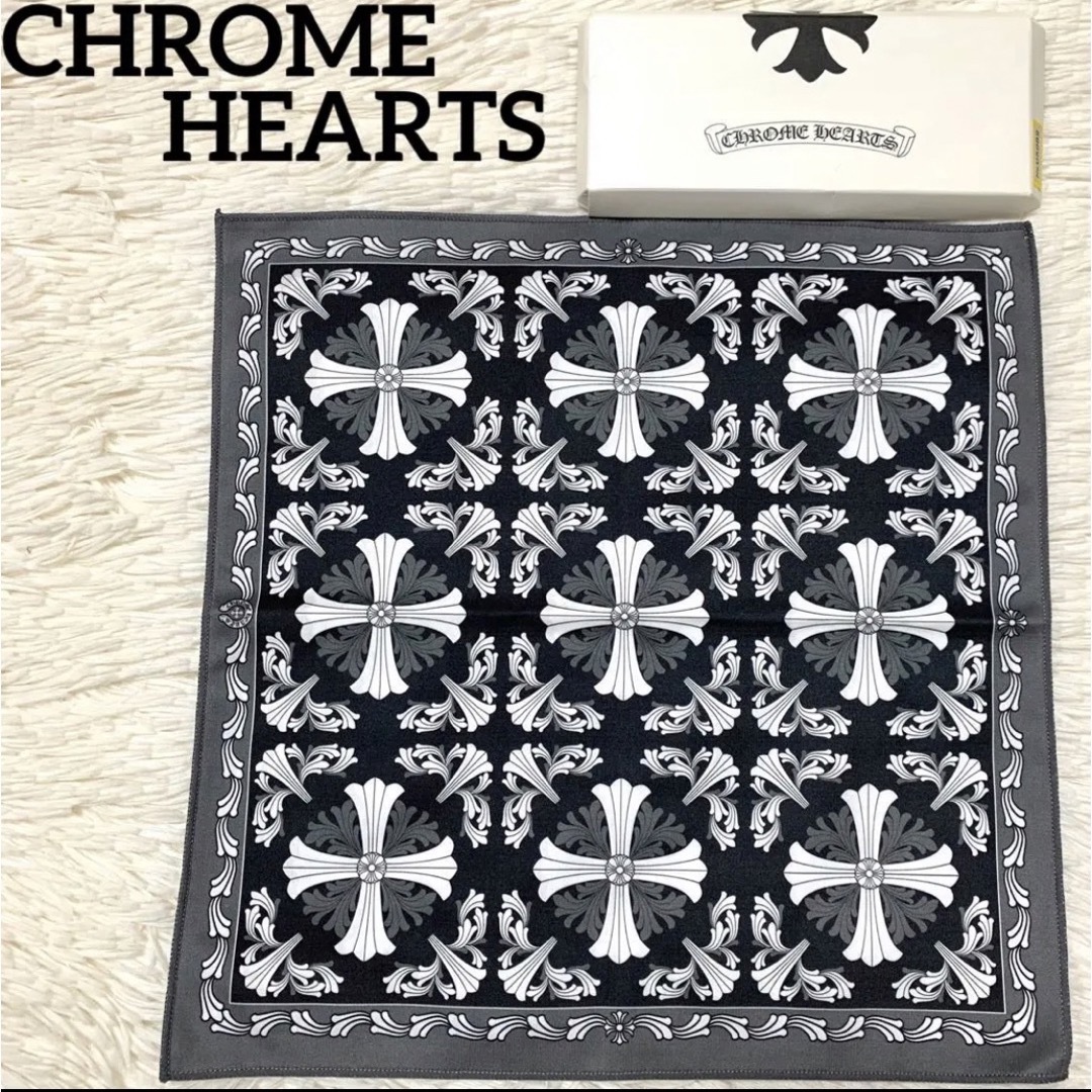 未使用/箱付】CHROME HEARTS クロムハーツ 眼鏡拭き ハンカチ ...