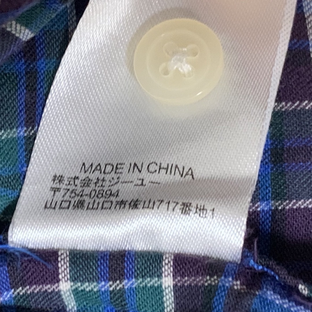 GU(ジーユー)の【美品】GU チェックシャツ M ブルー青 レディースのトップス(シャツ/ブラウス(長袖/七分))の商品写真
