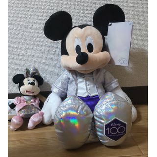 ディズニー(Disney)の１００周年ミッキーと１周年ミニーのセット(ぬいぐるみ)