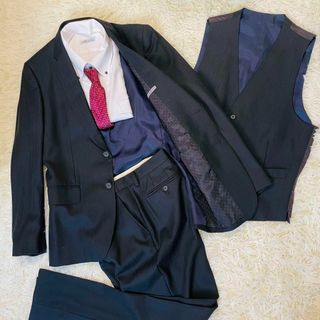 ポールスミス(Paul Smith)のPaul Smith スーツセットアップ 3ピース L ストライプ SOHO 黒(セットアップ)