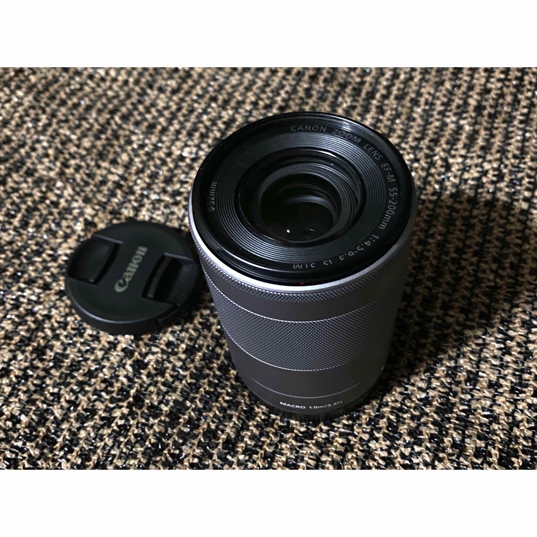 新品 Canon キャノン 望遠ズームレンズ EF-M55-200 シルバー