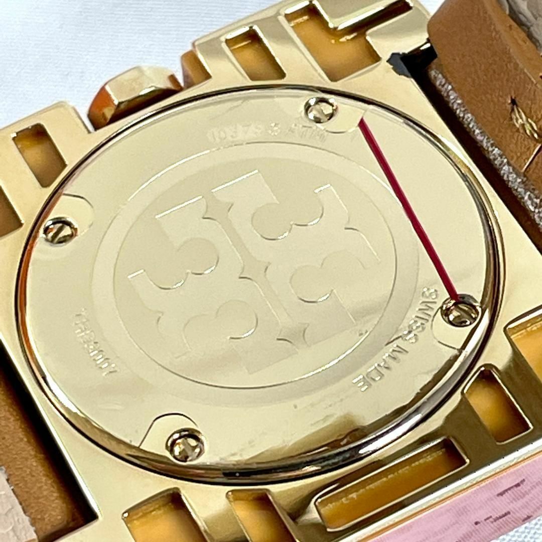 未使用 展示品 ■トリーバーチ IZZIE スクエア 腕時計 ピンク レザー