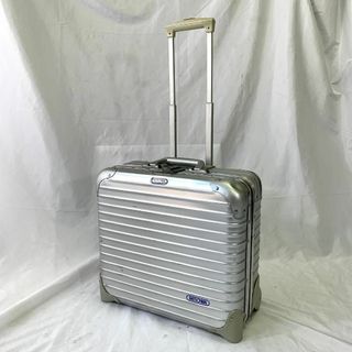美品 リモワ トパーズ 青ロゴ 23L 2輪 ビジネストローリー シルバー