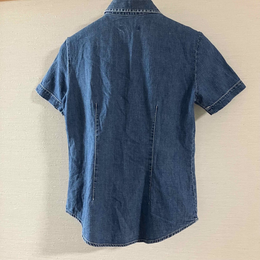 GAP(ギャップ)の【GAP ギャップ】半袖デニムシャツ　XS／TP レディースのトップス(シャツ/ブラウス(半袖/袖なし))の商品写真