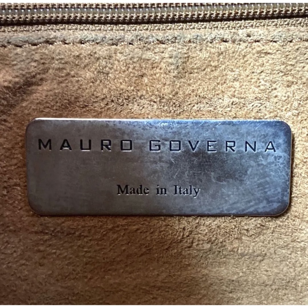 MAURO GOVERNA】マットクロコダイル ルビーレッド ショルダーバッグ