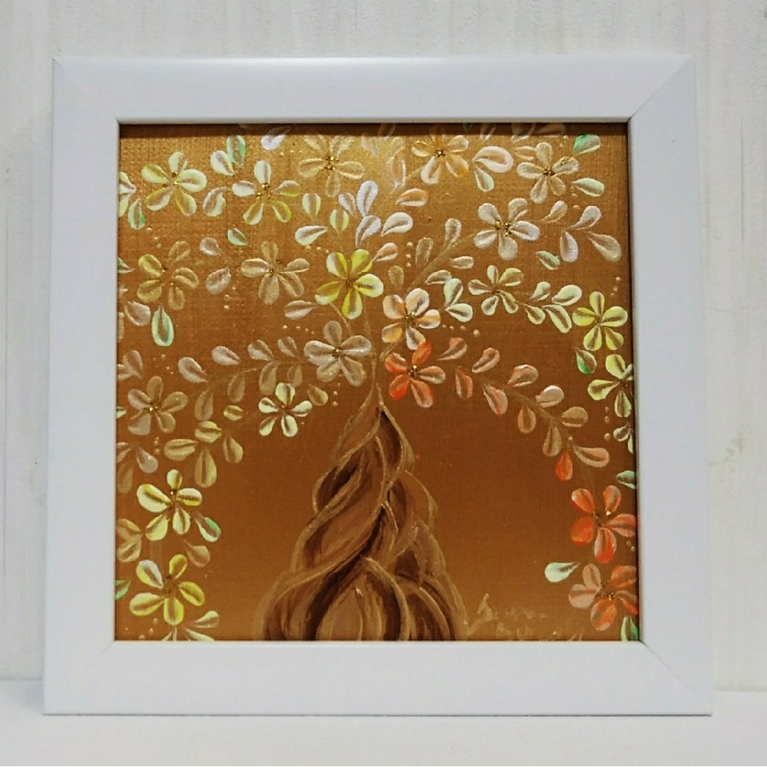 風水開運絵画*煌めき幸せの招財樹 金のなる木 花 全体 金運 やる気 風水開運絵画*煌めき幸せの招財樹 金のなる木 花 全体 金運 やる気