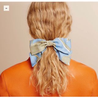 新品レア】エルメス シルク バレッタ/ヘアアクセサリー-