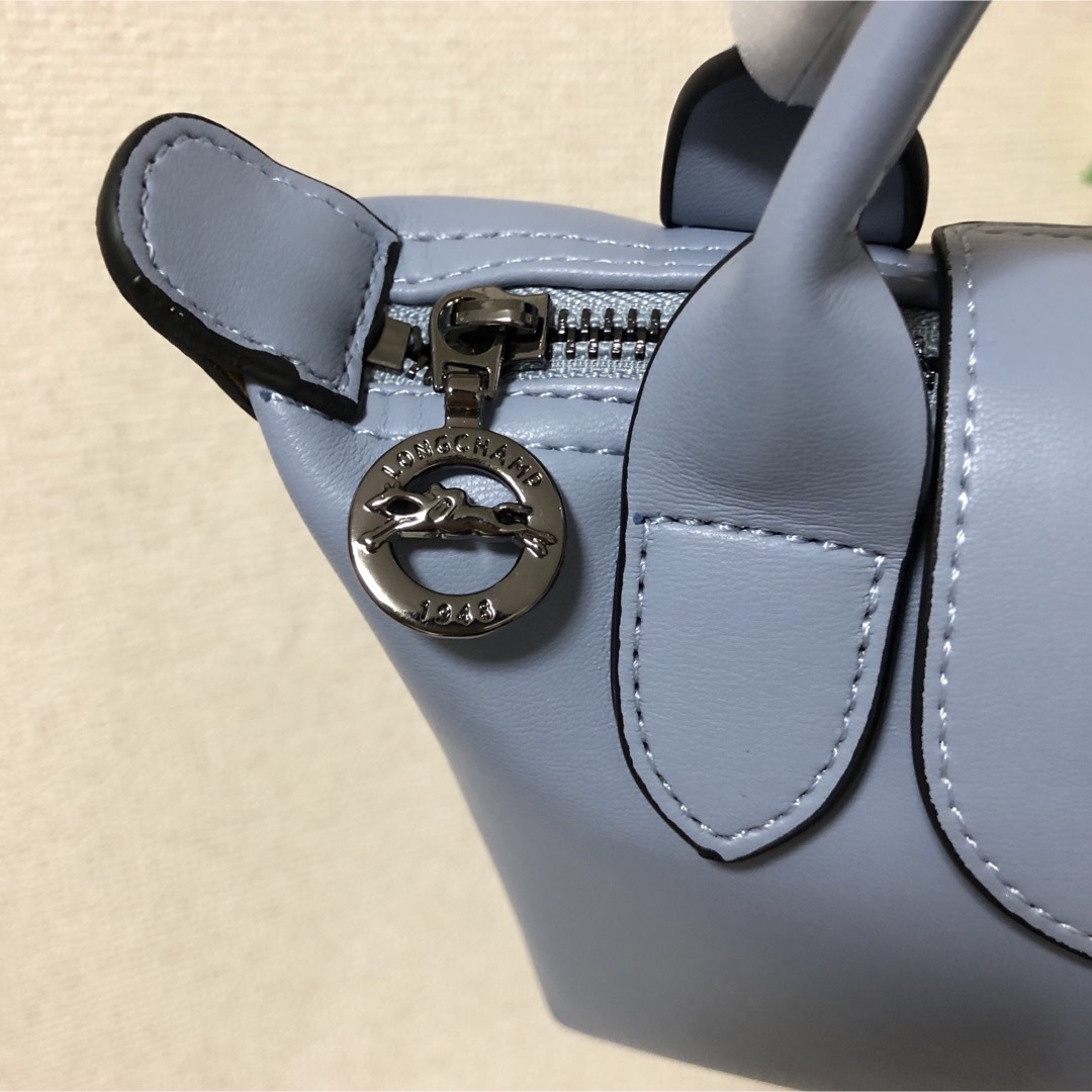 LONGCHAMP(ロンシャン)の【新品】ロンシャンル プリアージュ キュイールXS レザー　ブルーグレー レディースのバッグ(ショルダーバッグ)の商品写真