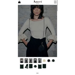 アメリヴィンテージ(Ameri VINTAGE)のAmeri vintage PINCH SLEEVE KNIT TOP(カットソー(長袖/七分))