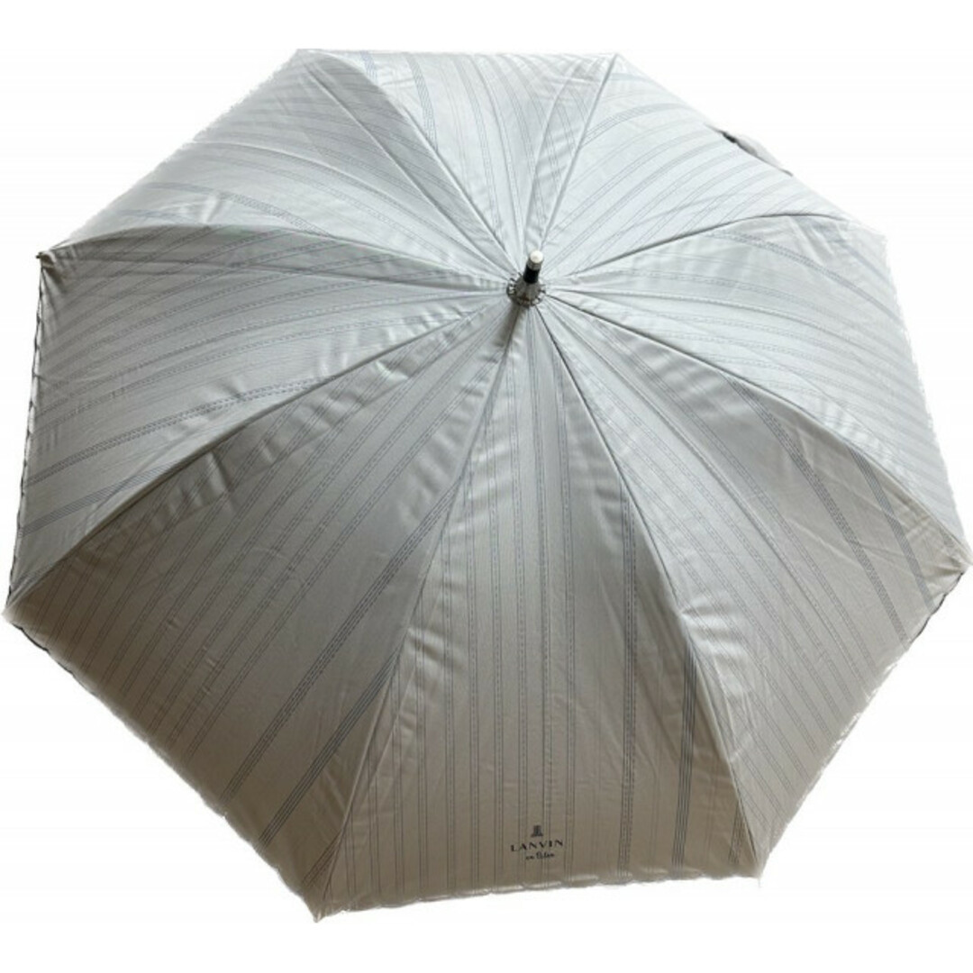 LANVIN en Bleu(ランバンオンブルー)の新品♡晴雨兼用♡長傘 フリル スカラ刺繍 スカラップ 長傘い レディースのファッション小物(傘)の商品写真
