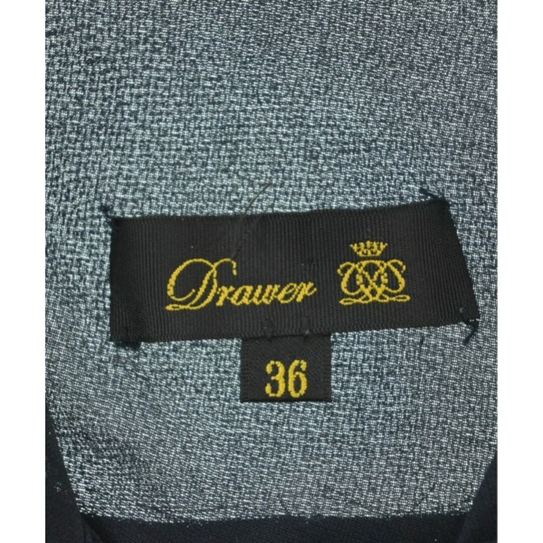 Drawer(ドゥロワー)のDrawer ドロワー ブラウス 36(S位) 紺 【古着】【中古】 レディースのトップス(シャツ/ブラウス(長袖/七分))の商品写真