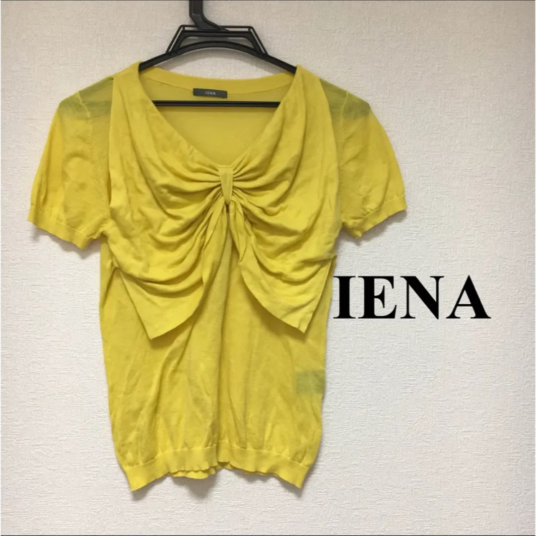 IENA(イエナ)の【お買い得】イエナ♡リボン　半袖カットソー   黄色 レディースのトップス(カットソー(半袖/袖なし))の商品写真