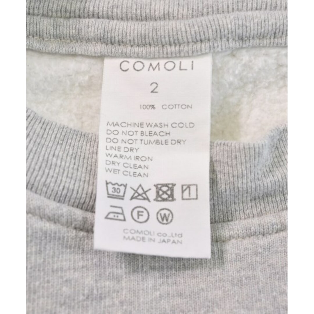 COMOLI(コモリ)のCOMOLI コモリ スウェット 2(M位) グレー 【古着】【中古】 メンズのトップス(スウェット)の商品写真