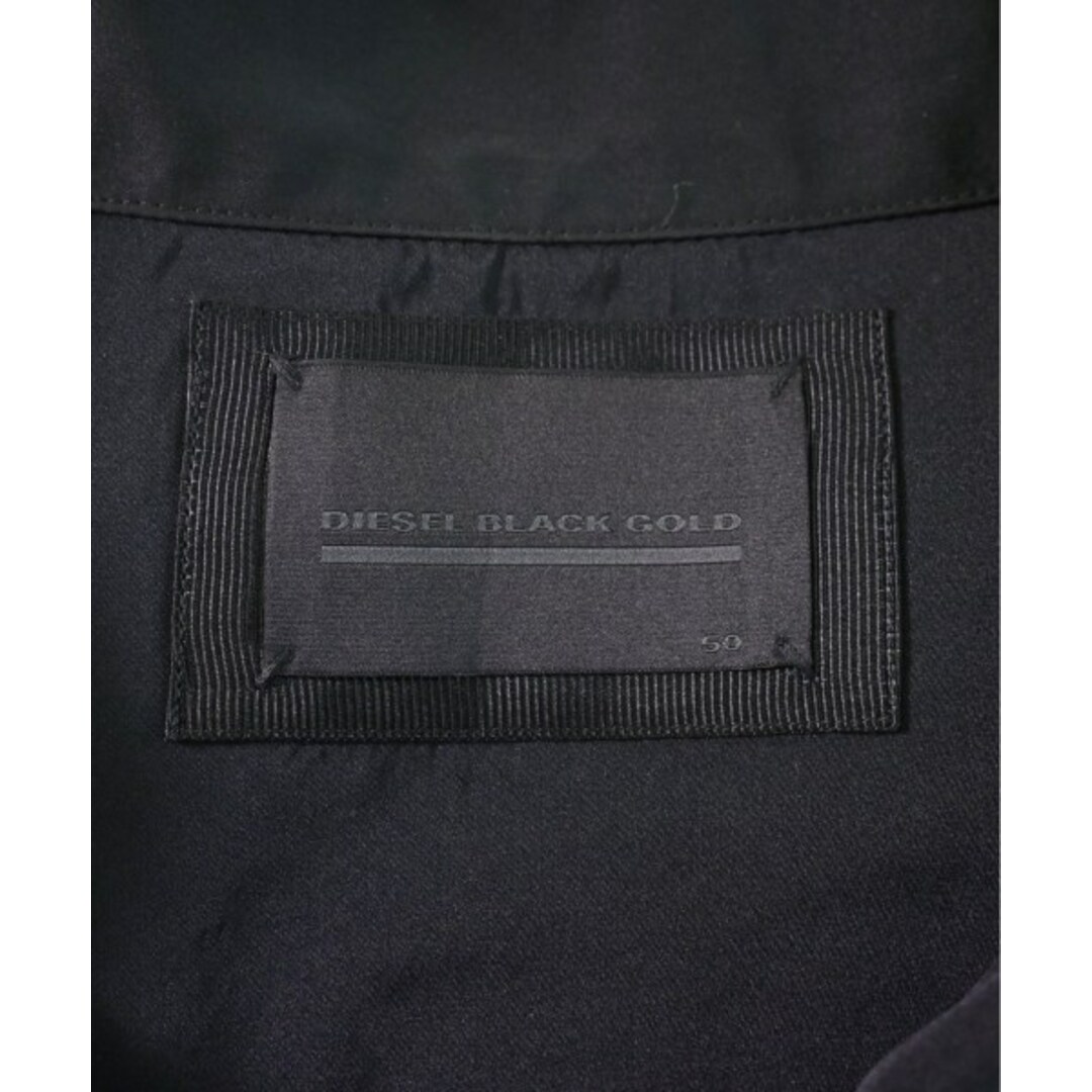 DIESEL BLACK GOLD(ディーゼルブラックゴールド)のDIESEL BLACK GOLD カジュアルシャツ 50(XL位) 黒 【古着】【中古】 メンズのトップス(シャツ)の商品写真