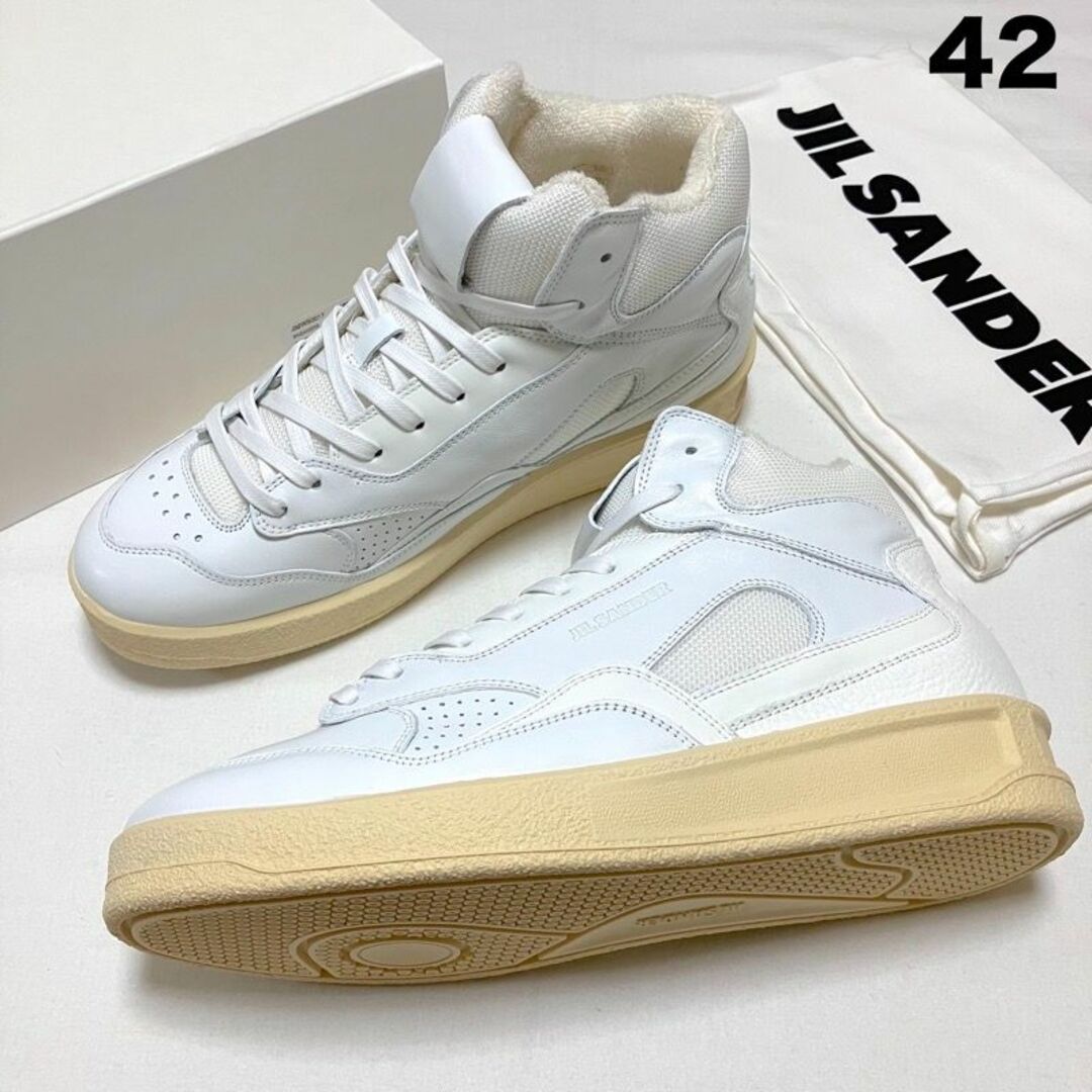 JIL SANDER - 新品 42 22aw JIL SANDER ハイカットロゴ JIL SANDER - 新品 42 22aw JIL SANDER ハイカットロゴ