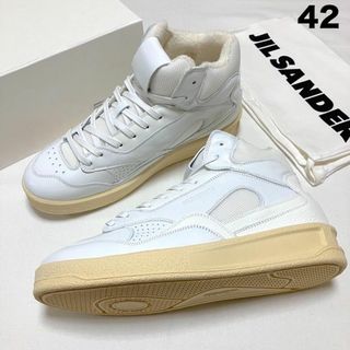 ジルサンダー(Jil Sander)の新品 42 22aw JIL SANDER ハイカットロゴスニーカー 5175(スニーカー)