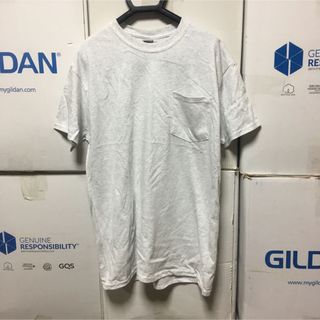 ギルタン(GILDAN)のGILDANギルダン☆半袖無地Tシャツ☆ポケット付き☆アッシュグレー★XLサイズ(Tシャツ/カットソー(半袖/袖なし))