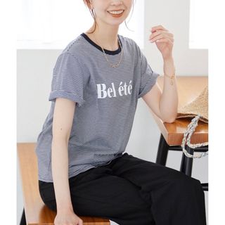 スローブイエナ(SLOBE IENA)のSlobe iena Bel ete ロゴTシャツ　ボーダー　スローブイエナ(Tシャツ(半袖/袖なし))