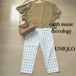 ユニクロ(UNIQLO)の【新品あり】コーデ売り　アース　UNIQLO 半袖ブラウスパンツセット(シャツ/ブラウス(半袖/袖なし))