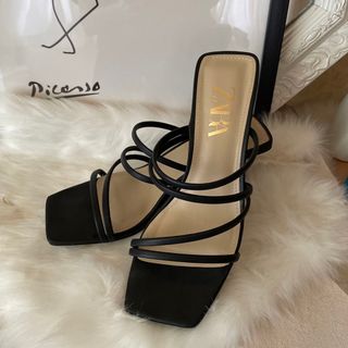 ZARA - 新品☆ZARA ソフトレザーハイヒールミュール 36の通販 by ...