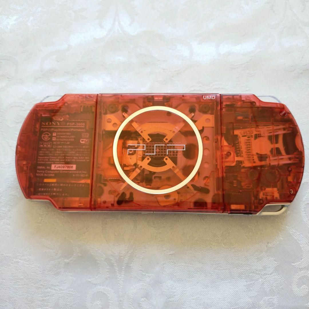 美品】【カスタム】PSP 3000 すぐ遊べるセット(クリアレッド)の通販 by