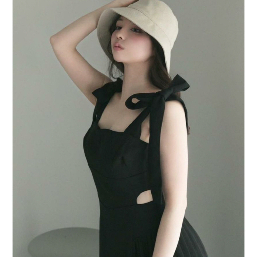 andmary♡極美品♡アンリボンプリーツドレス BLK