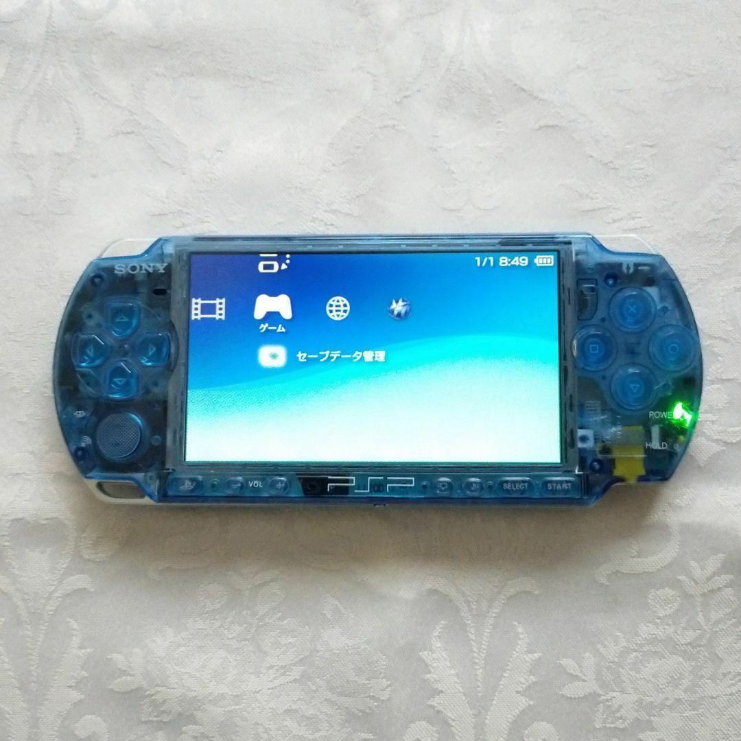 （管126）PSP-3000（ホワイト/ブルー）すぐ遊べるセット