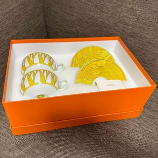 エルメス(Hermes)のソレイユ ドゥ エルメス モーニングカップ＆ソーサー 350ml 2客セット(食器)