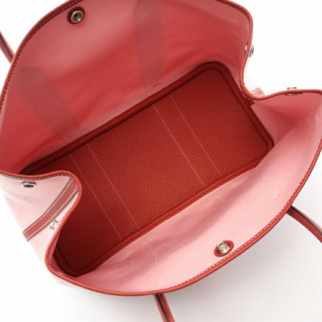 ガーデンパーティPM ハンドバッグ トートバッグ トワルオフィシエ レザー ピンク レッド シルバー金具 T刻印