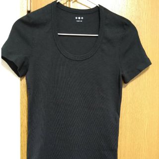 スリードッツ(three dots)のスリードッツ　黒半袖Tシャツ　S. M(Tシャツ(半袖/袖なし))