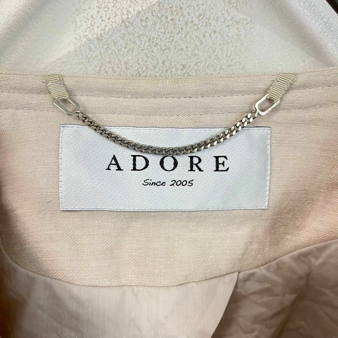 ADORE - 【アドーア】日本製 柔らか 麻リネン ノーカラージャケット