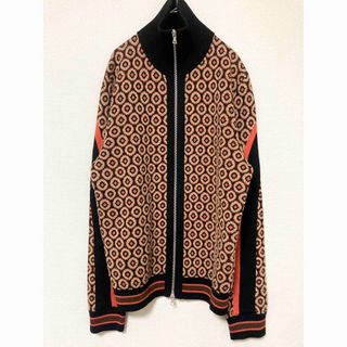 ドリスヴァンノッテン(DRIES VAN NOTEN)のドリスヴァンノッテン  総柄　ドライバーズニット　スタンドカラー　セーター(ニット/セーター)