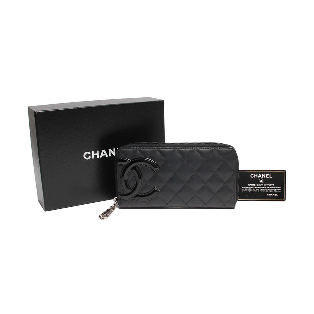 CHANEL - シャネル ラウンドファスナー長財布 ココマーク シルバー金具