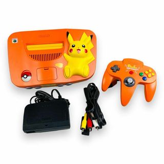 Nintendo　ニンテンドー64 ピカチュウ　オレンジ　イエロー　美品　任天堂