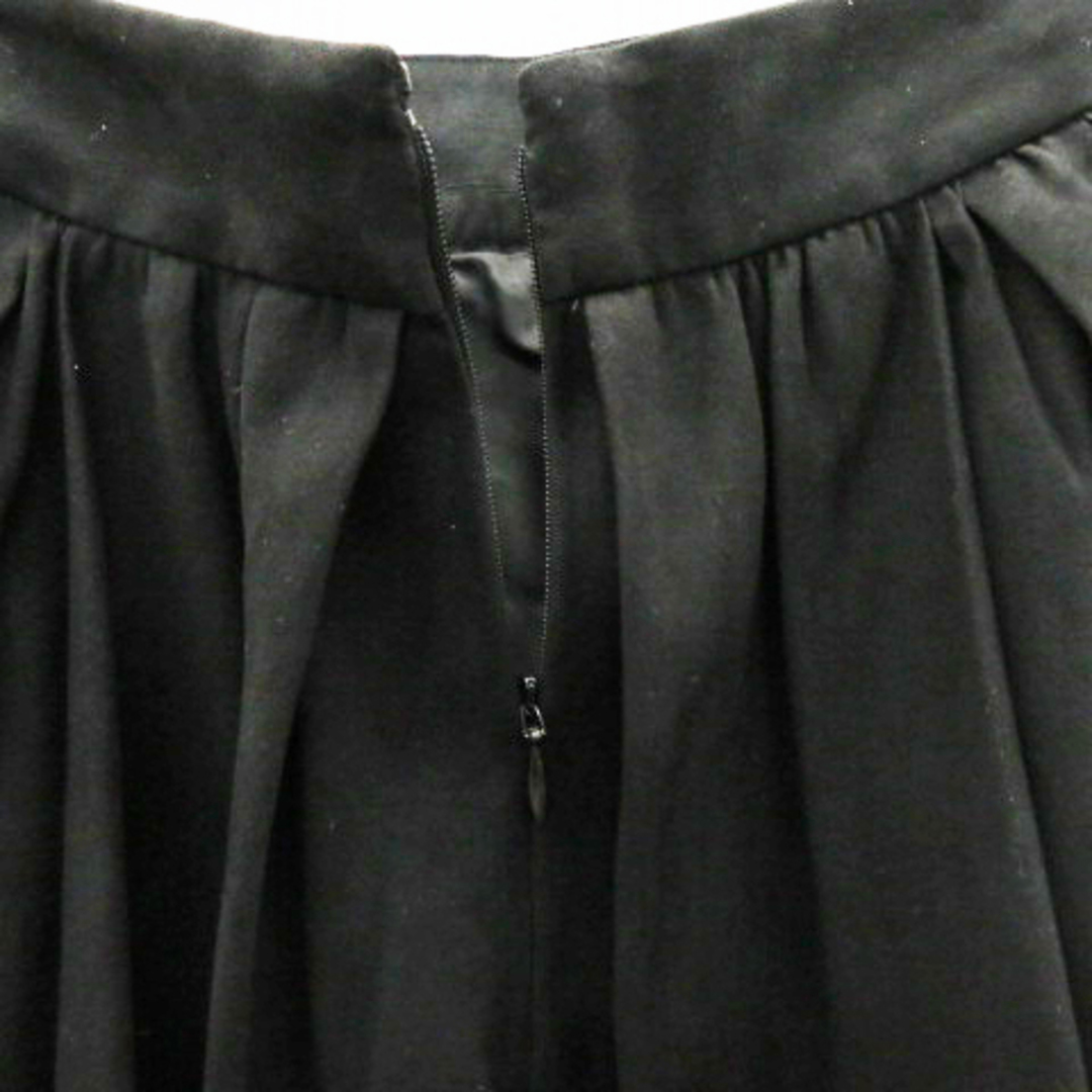 TO BE CHIC(トゥービーシック)のトゥービーシック フレアスカート ギャザースカート ミモレ丈 無地 38 黒 レディースのスカート(ひざ丈スカート)の商品写真