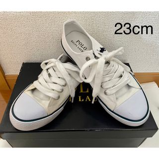 ポロラルフローレン(POLO RALPH LAUREN)のポロ　スニーカー　白　23(スニーカー)