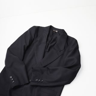 コムデギャルソン(COMME des GARCONS)の美品 AD2020 COMME des GARCONS コムデギャルソン ロングテーラードジャケット S/ブラック コート ギャバジン【2400013452779】(テーラードジャケット)