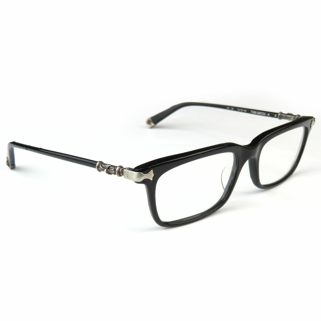 Chrome Hearts(クロムハーツ)のクロムハーツ FUN HATCH-A BLACK アイウェア 54□18-148 SV925 ユニセックス ブラック CHROME HEARTS 【中古】 【アパレル・小物】 レディースのファッション小物(サングラス/メガネ)の商品写真