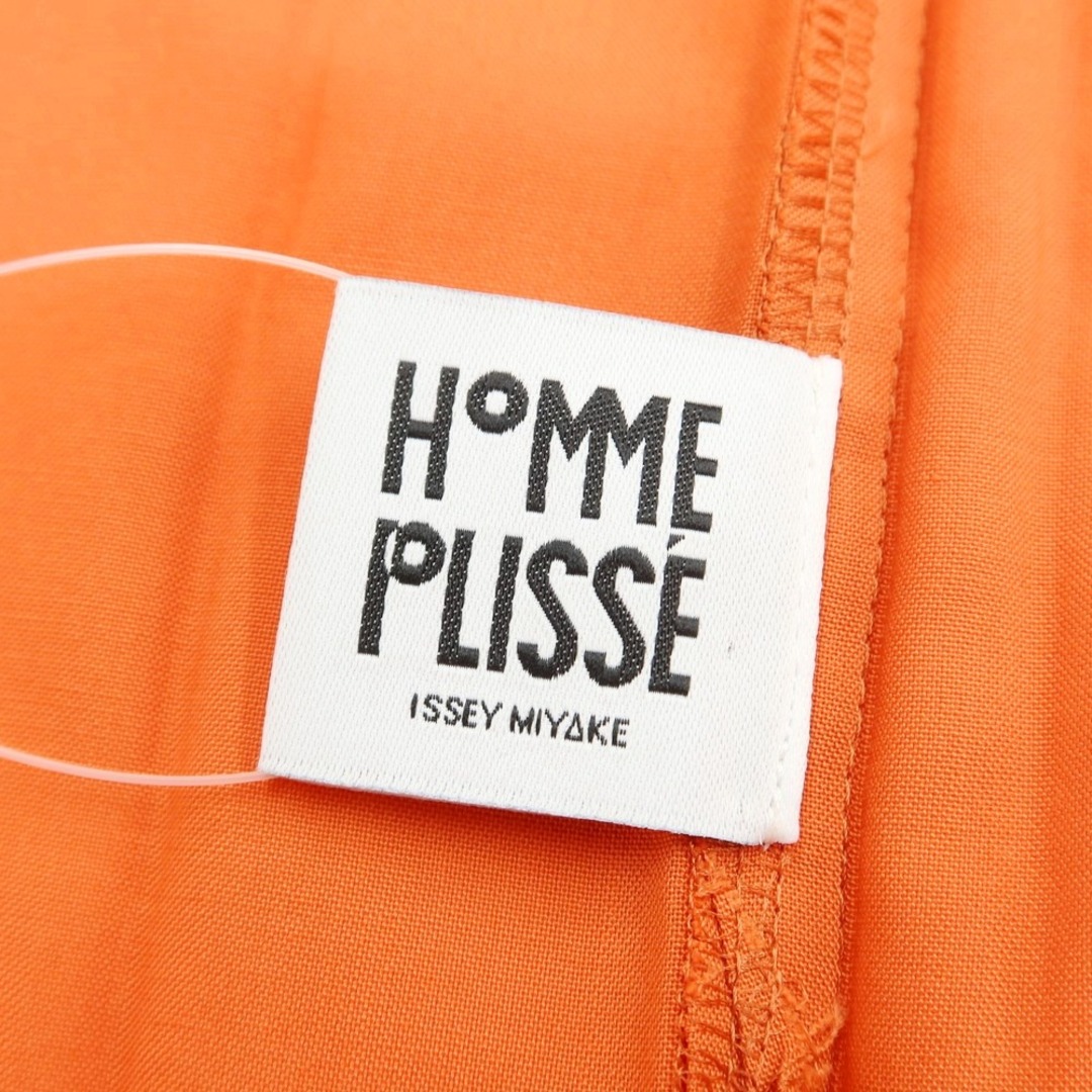 オム プリッセ イッセイミヤケ HOMME PLISSE ISSEY MIYAKE 2023年春夏 プリーツ加工 半袖シャツ オレンジ【サイズ表記なし（M位）】【メンズ】