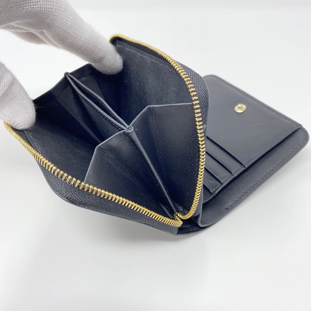 【人気】アニエスベー　AW11F-01　二つ折り財布　ブラック