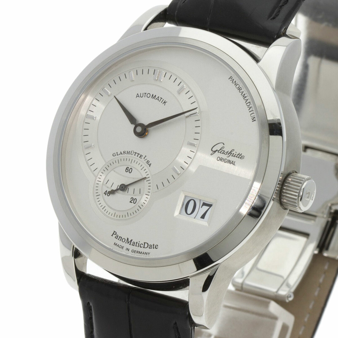 Glashutte Original(グラスヒュッテオリジナル)のGLASHUTTE ORIGINAL 90.01.02.02.04 パノマティック デイト  腕時計 SS アリゲーター メンズ メンズの時計(腕時計(アナログ))の商品写真